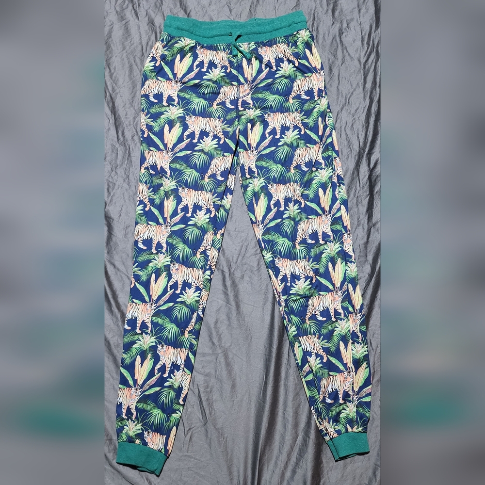 Tropical Tiger Print Jogger Pants